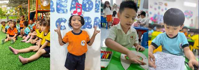 Gedung utama EduVision Academy dengan arsitektur modern yang mencerminkan inovasi pendidikan dan lingkungan belajar yang inspiratif